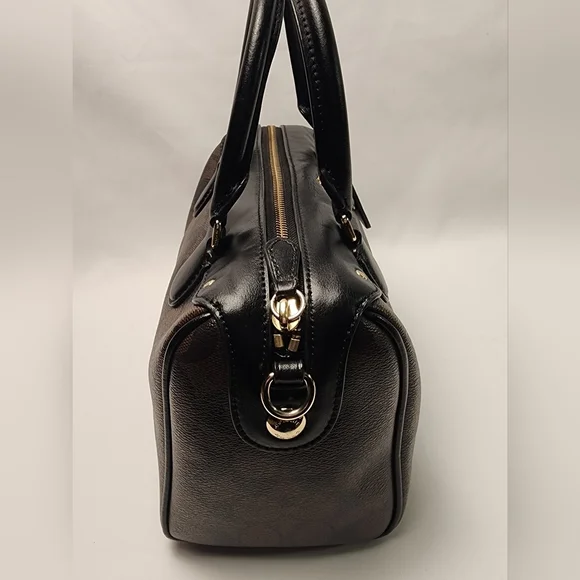 Coach Brown/Black Signature Coated Canvas and Leather Mini Bennett Satchel